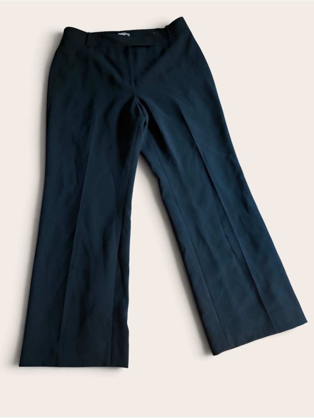 Ann Taylor Pants Womens 12 Black Wide Leg Dress Trousers Pockets